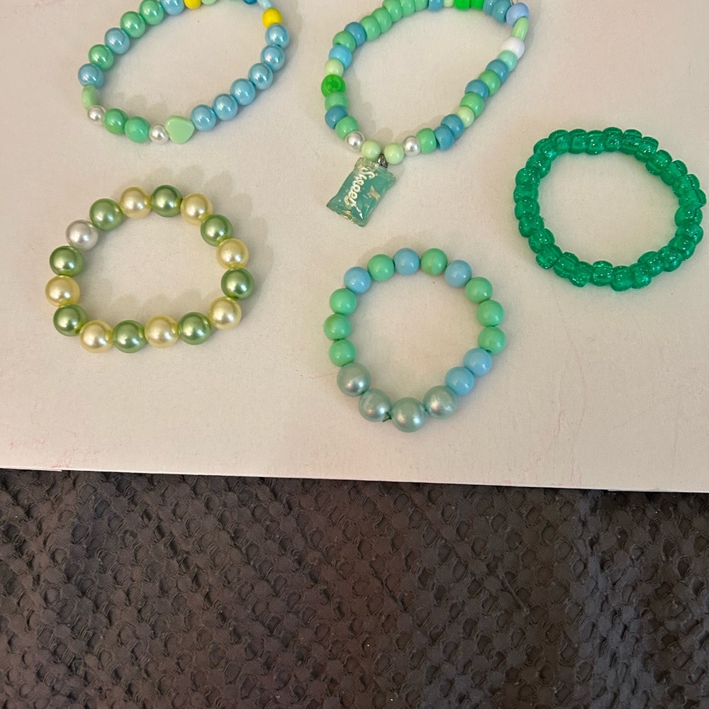 Colorful Beaded Kids Bracelets Set